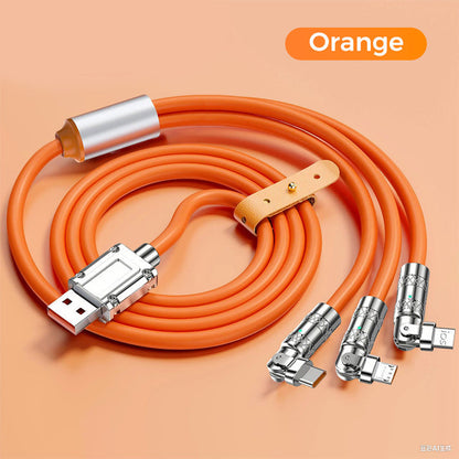 🔥Câble de Charge Rapide 3-en-1 180° Rotatif 120W🔥 (Câble de chargement rotatif)