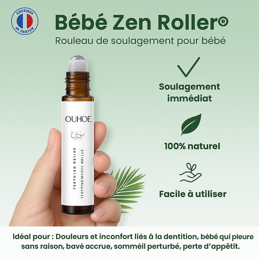 Bébé Zen Roller® - Rouleau Apaisant pour les Poussées Dentaires