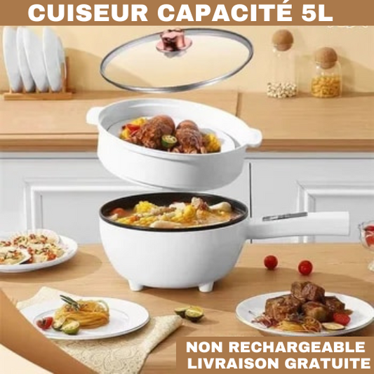 Cuiseur électrique Non rechargeable de 5 litres  ( Capacité 5L .  Garantie 31 Jours )