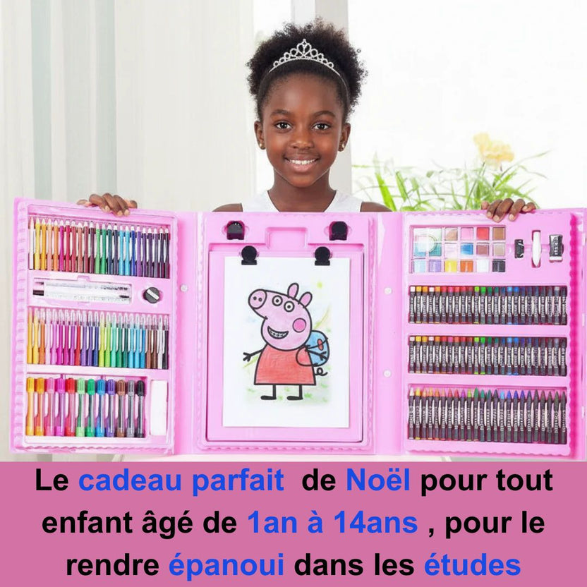 Kit de Dessin 208 pièces en 1 – Libérez la créativité et l'intelligence de votre enfant pour cette fin d'année