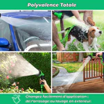 Aquaflex｜Tuyau d’arrosage extensible｜8 modes de jets haute pression