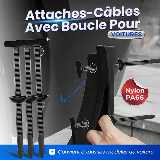 🚗 CableTies: Boucle de serrage universelle en nylon - Pour une fixation rapide et sécurisée des pièces de véhicule !