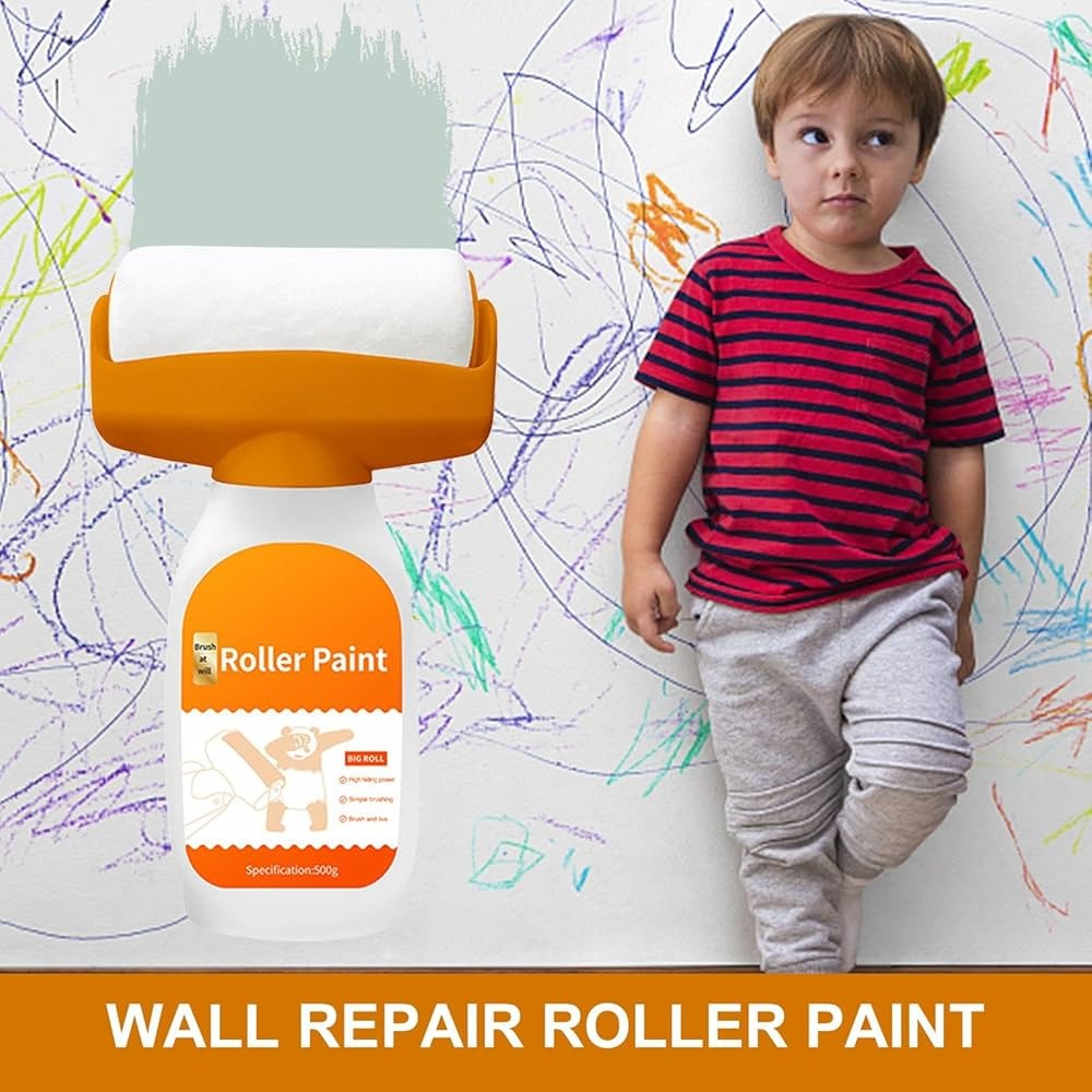 Rouleau de peinture blanc : Facile Appliquer Mur Rouleau Peinture Pour Couverture Uniforme .....
