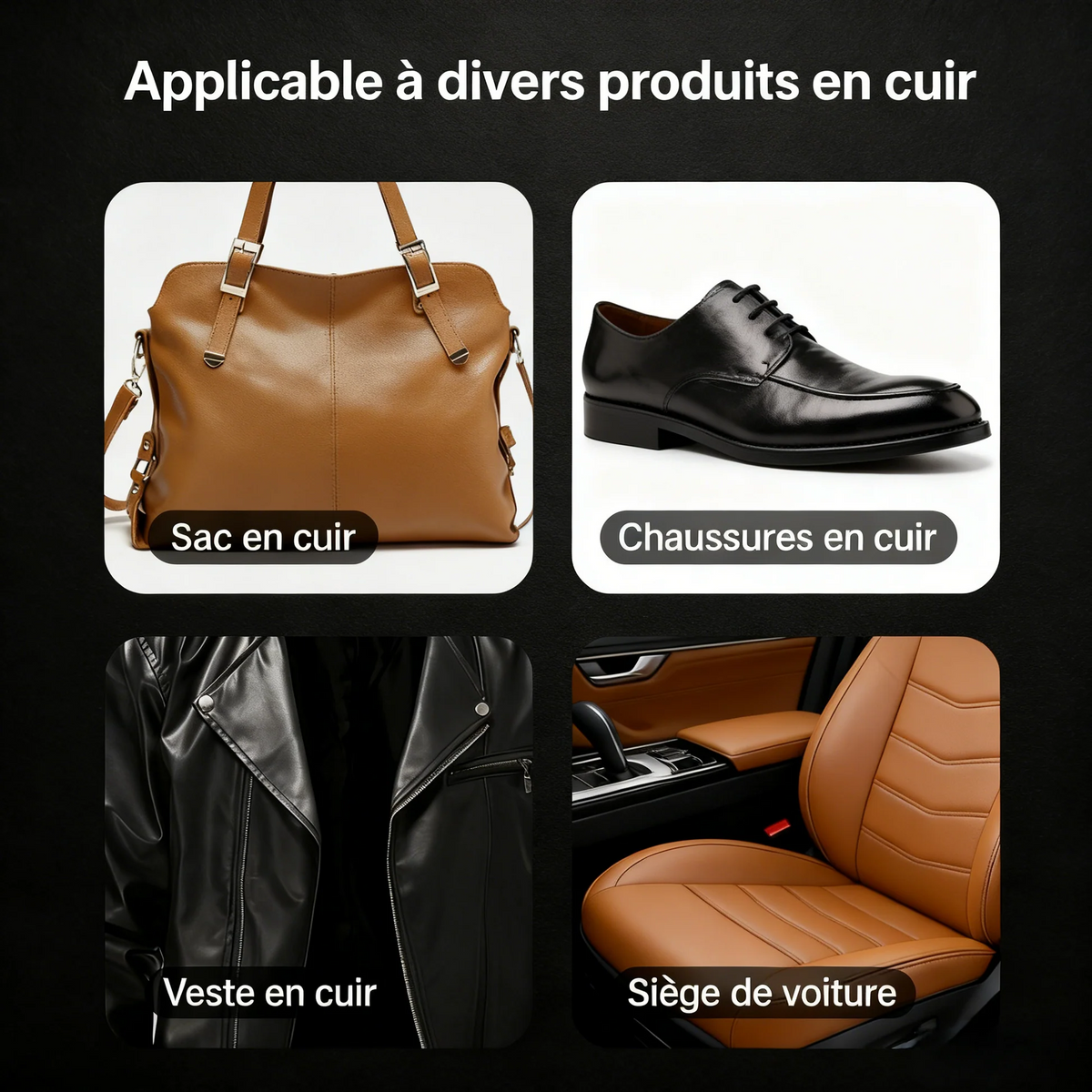 Brosse d'entretien multi-usage pour cuir - Réparez facilement les rayures sur le cuir 🧼