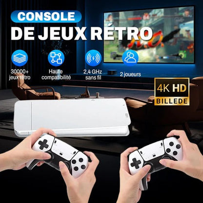 Console de jeu double rétro noir et blanc pour la maison - Revivez l'époque des salles d'arcade