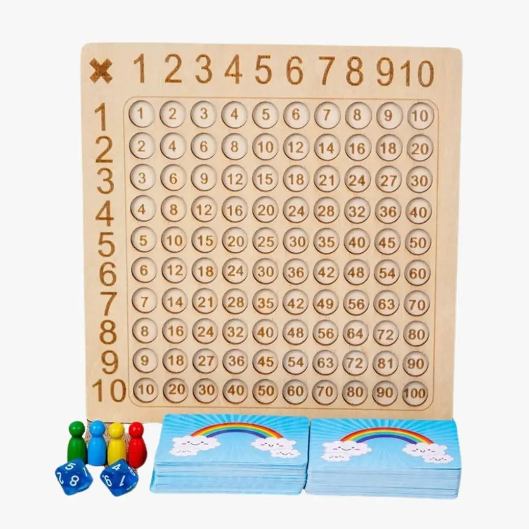 Jeu de Maths Montessori avec Cartes et Dés - Numérofun™ (Multiplication uniquement )