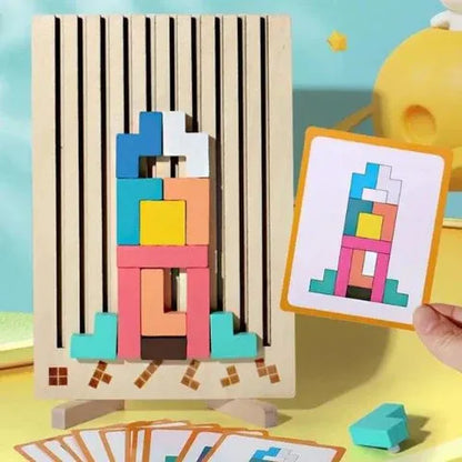 Tetris Montessori – Puzzle Stimulant en Bois pour Enfants.bj