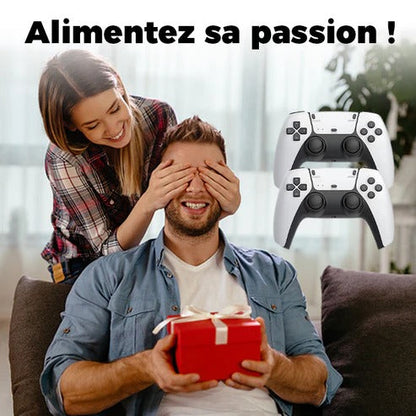 Console de jeu double rétro noir et blanc pour la maison - Revivez l'époque des salles d'arcade