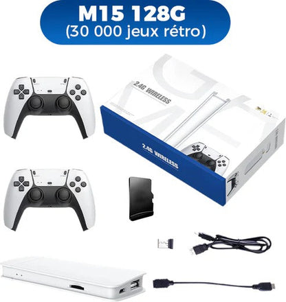 Console de jeu double rétro noir et blanc pour la maison - Revivez l'époque des salles d'arcade