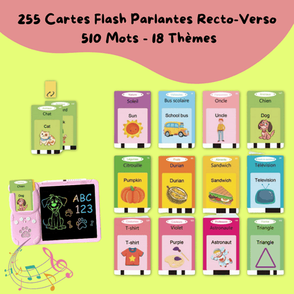 ⭐ Pack Petit Génie – Édition Créative ( Cartes Parlantes  avec Tablette à Dessin Interactive + Projecteur de dessin )