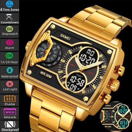 Montre pour hommes analogique numérique