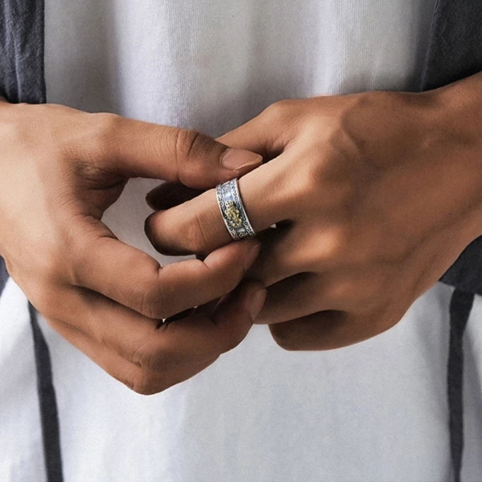 BAGUE RICHESSE & PROTECTION FENG SHUI PIXIU MANTRA