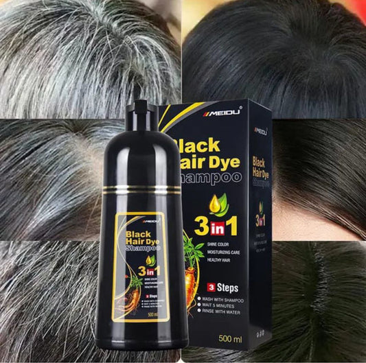 Shampooing colorant cheveux barbe Teinture 100% Plantes – Résultat en 5 Minutes ! 500ml