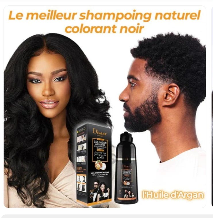 Shampooing d'huile  pour éliminer les barbes et cheveux gris CMR