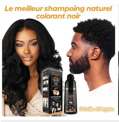 Shampooing d'huile  pour éliminer les barbes et cheveux gris CMR