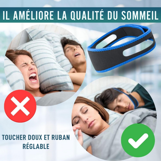 BJ Sangle de Mâchoire médicale ANTI-RONFLEMENT & ANTI-APNÉE SOMMEIL