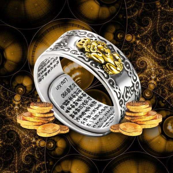 BAGUE RICHESSE & PROTECTION FENG SHUI PIXIU MANTRA