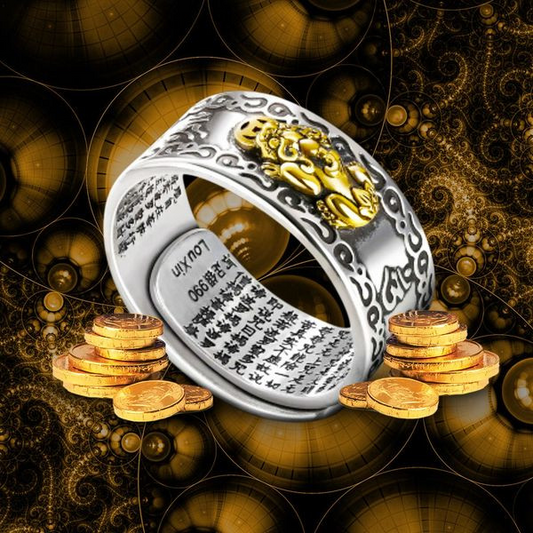 BAGUE RICHESSE & PROTECTION FENG SHUI PIXIU MANTRA