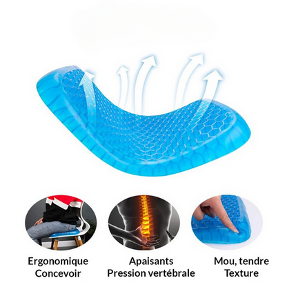 Coussin de siège en gel  | Housse de Coussin OFFERTE