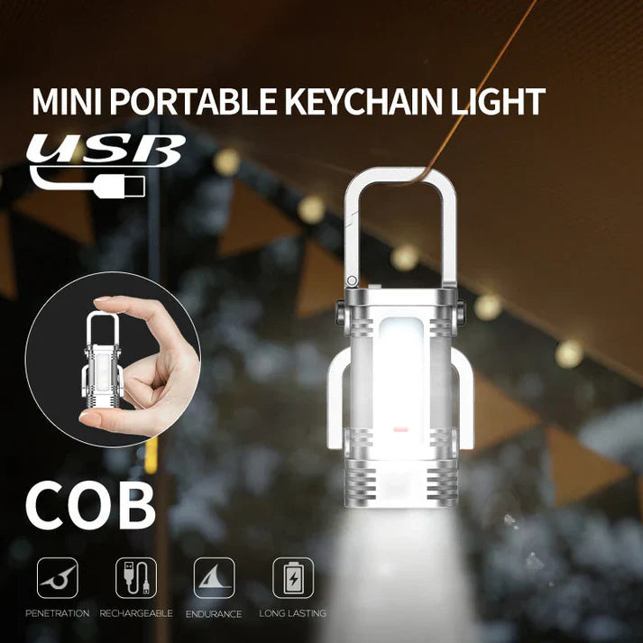 Lampe de poche porte-clés portable rechargeable et lumineuse